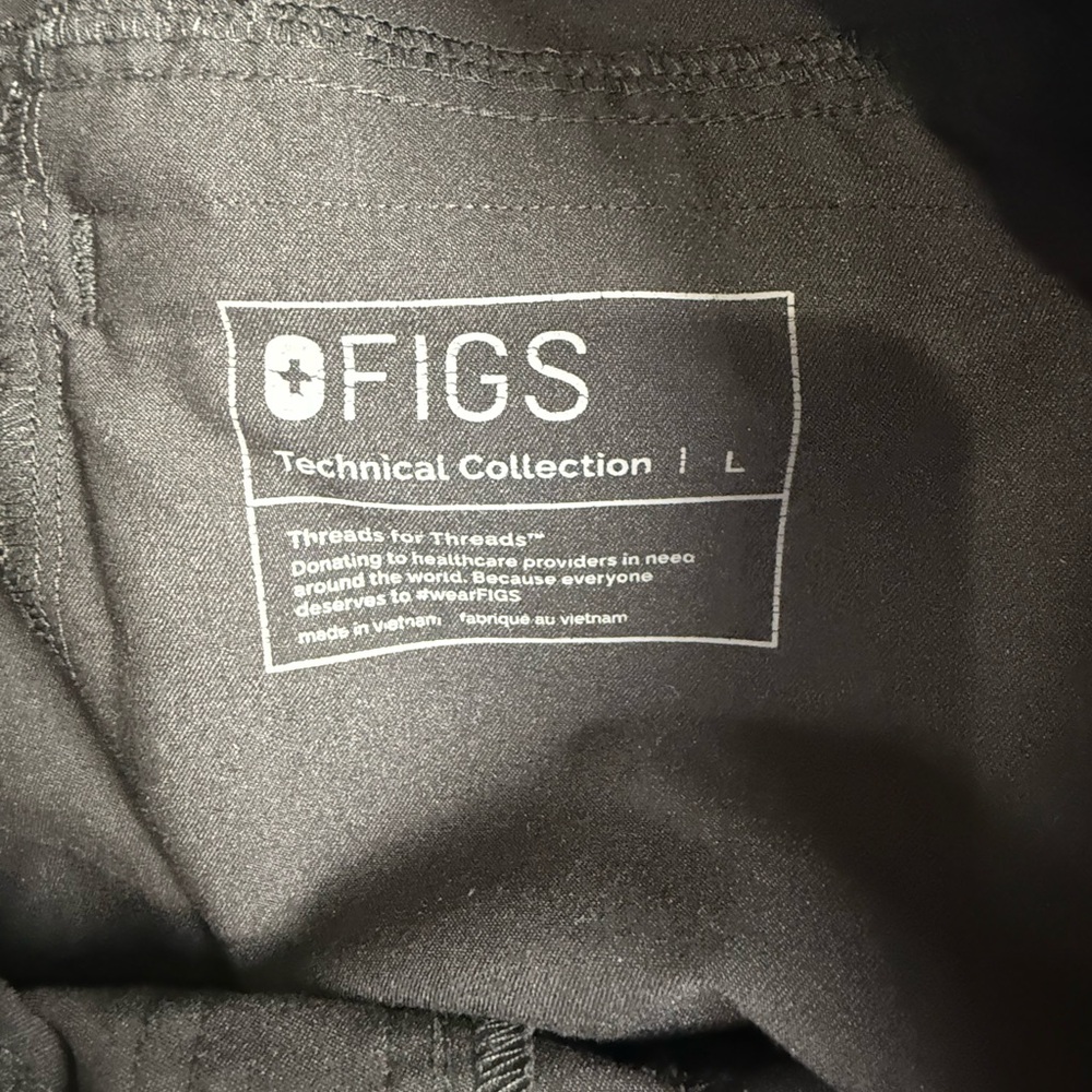 Figs Scrub Pants Mens Large Black Axim Cargo Bottoms Nurse Medical Technical‎ - Picture 9 of 10